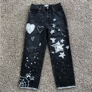 Everlane The 90s Way High Jean Womens 29L Black Denim Organic Cotton CUSTOMIZED